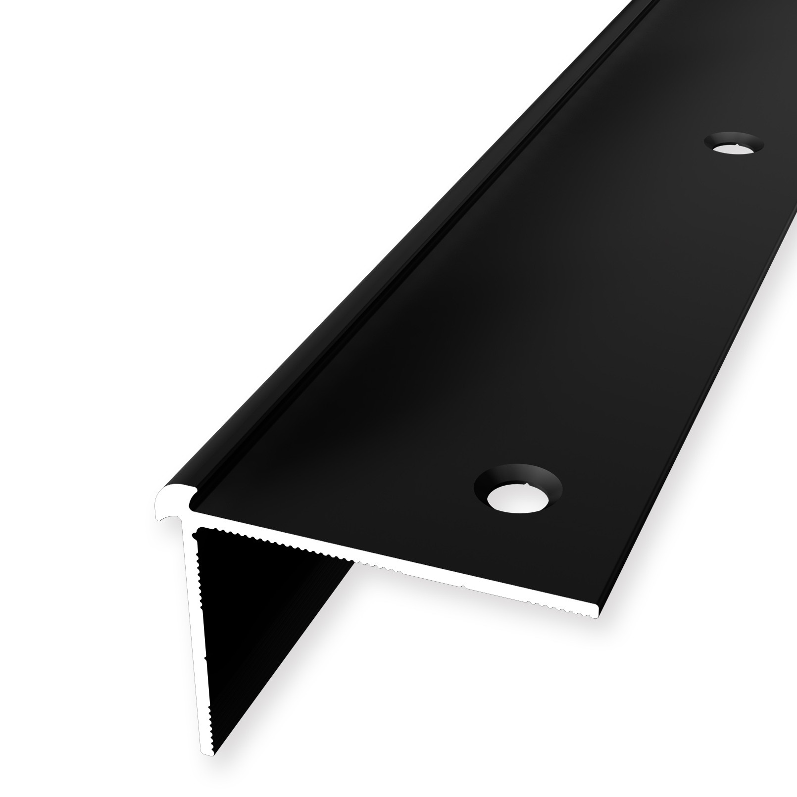 Küberit Treppenkantenprofil 870, RAL 9005- Schwarz, 2,5 x 39/ 29 mm x