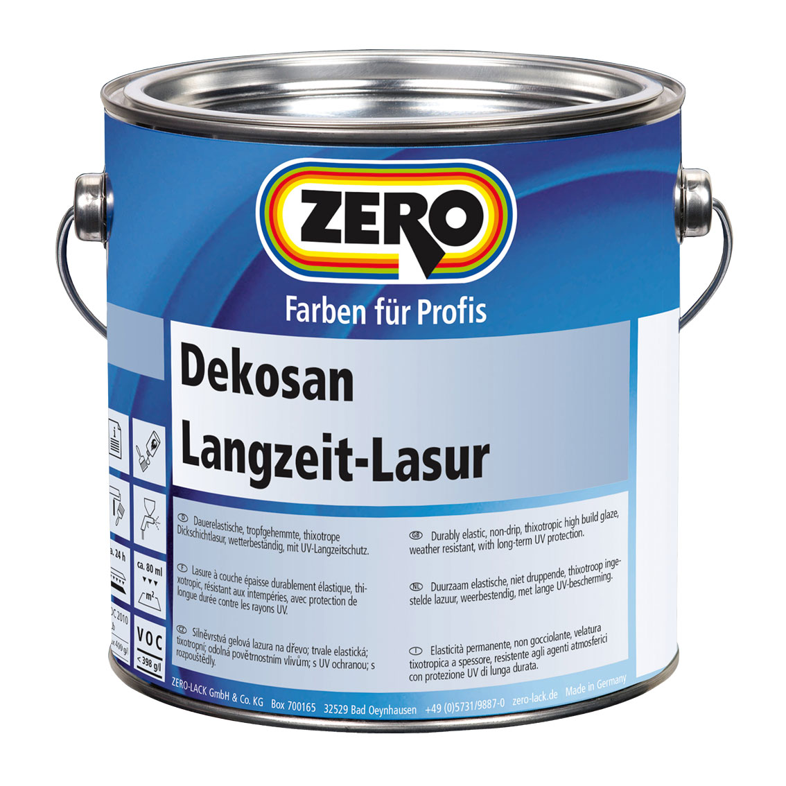 ZERO-LACK Dekosan Langzeit-Lasur AF Mix, 2,5 l