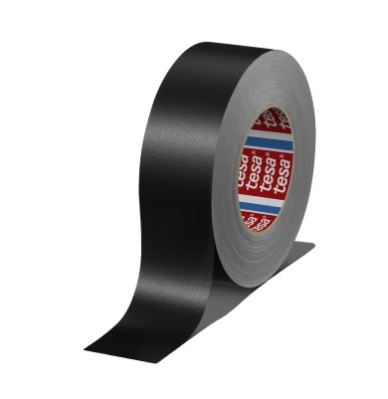 tesa Gewebeband 53799, Schwarz, 50 m x 50 mm