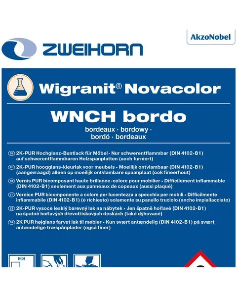 Zweihorn Hochglanzbuntlack Novacolor WNCH, Bordo, 3 kg