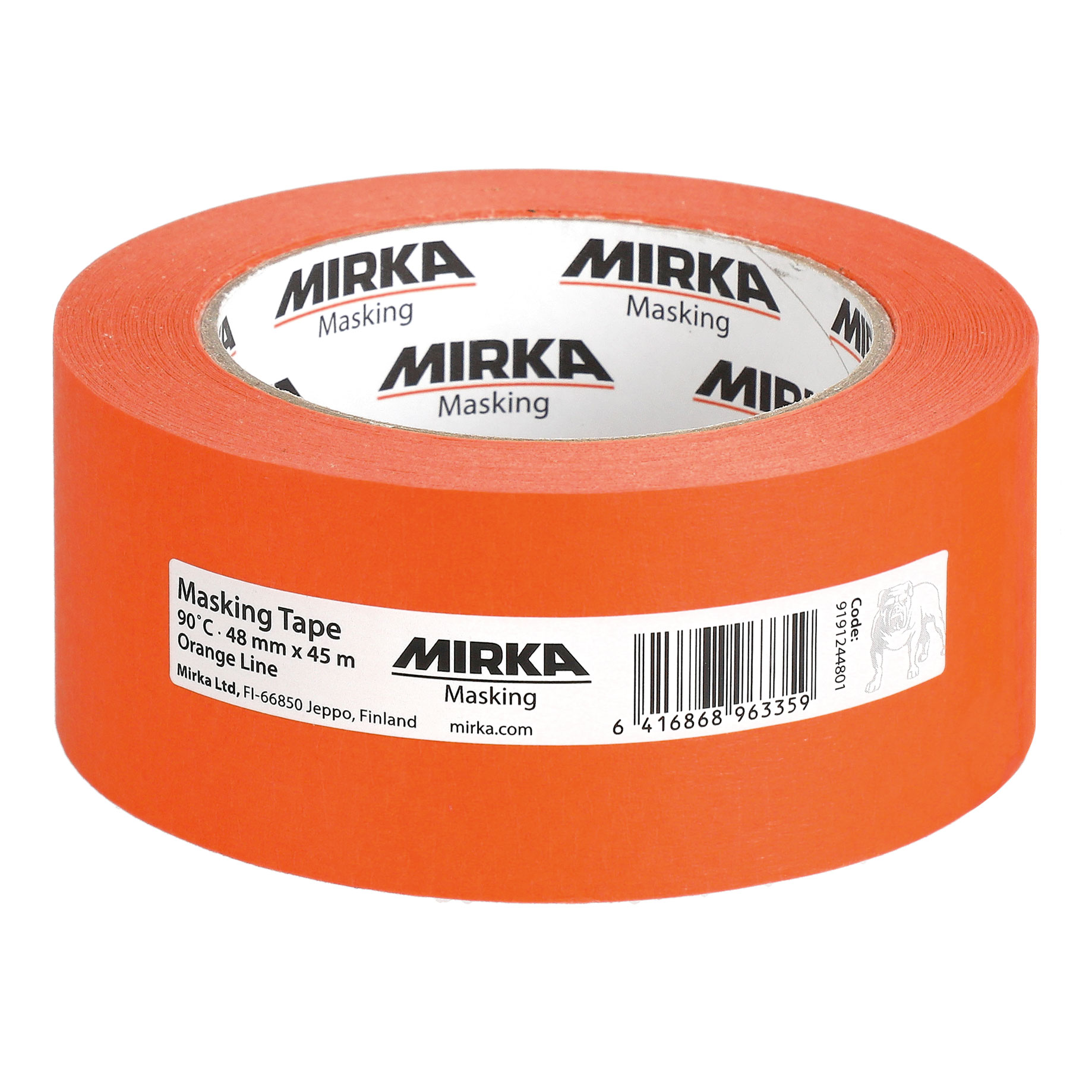 Mirka Masking Tape 90°C Orange Line, 48 mm x 45 m