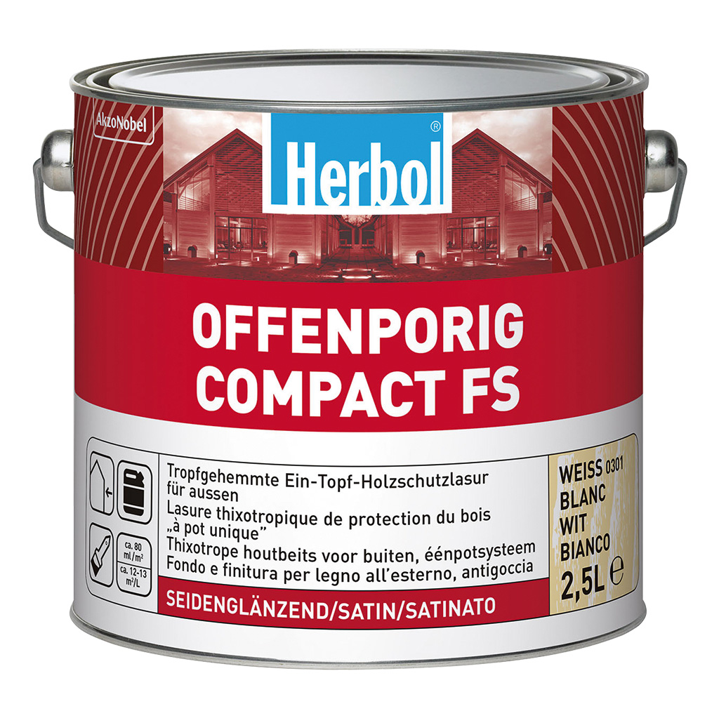 Herbol Lasur Offenporig Compact FS, Basis Ta2, 4,95 l