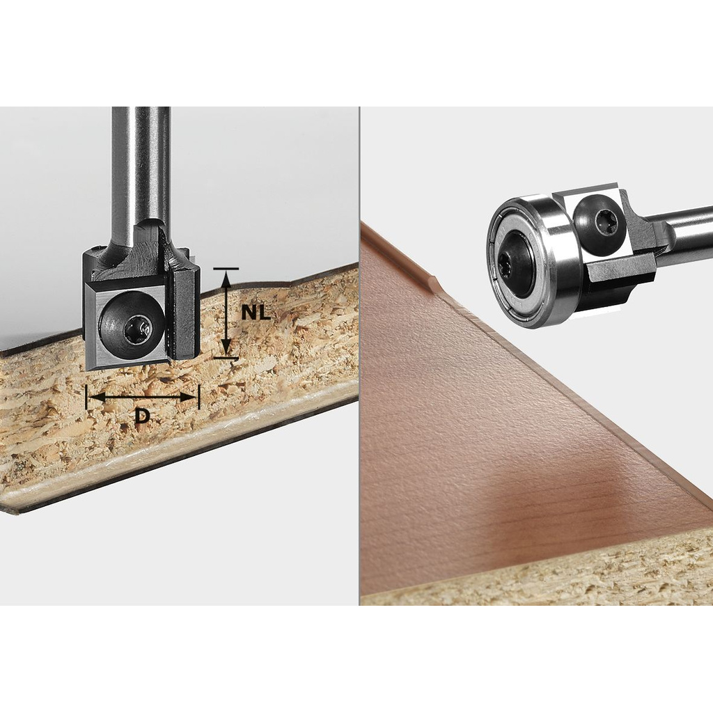 Festool Bündigfräser-Wendeplatten S8 HW KL OFK, Ø 19 x 12 mm