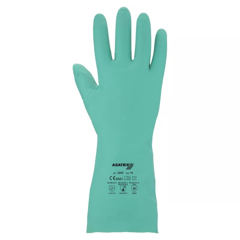 ASATEX Chemikalienschutz-Handschuh, Grün, Größe: 7, 320 mm