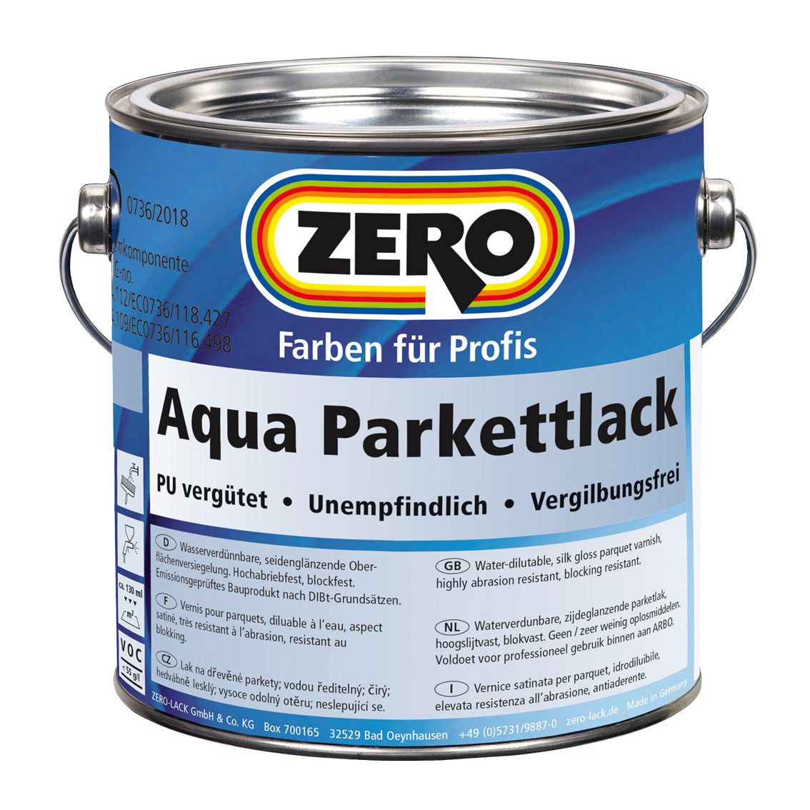 ZERO-LACK Aqua Parkettlack, Transparent
