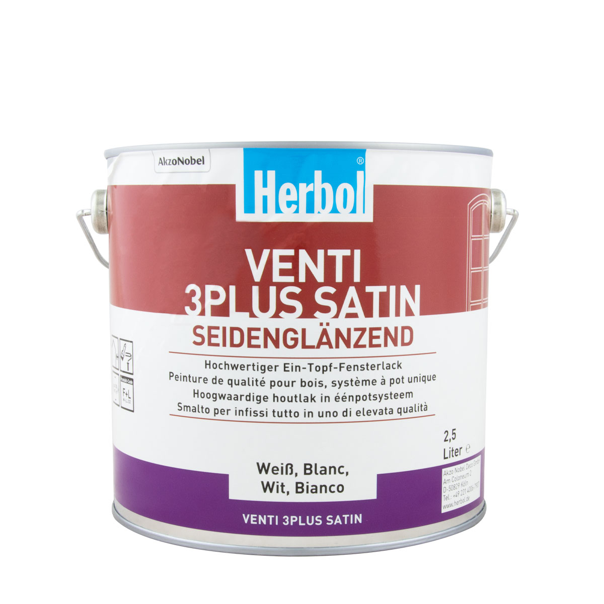 Herbol Seidenglanzlack Venti 3Plus Satin, 1 l