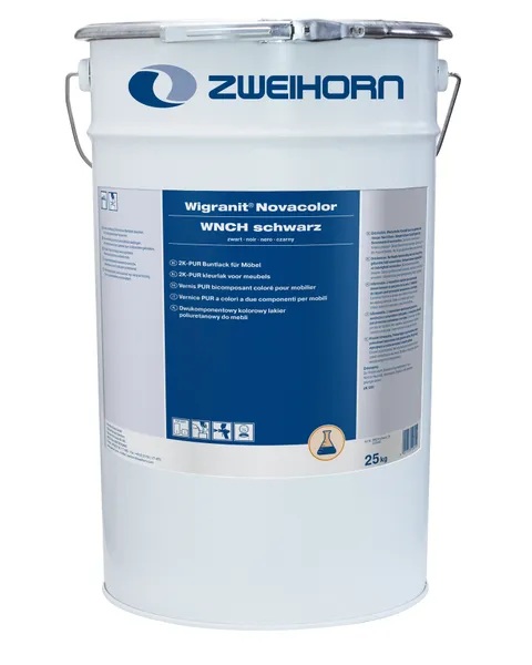 Zweihorn Hochglanzbuntlack Novacolor WNCH, Schwarz, 25 kg