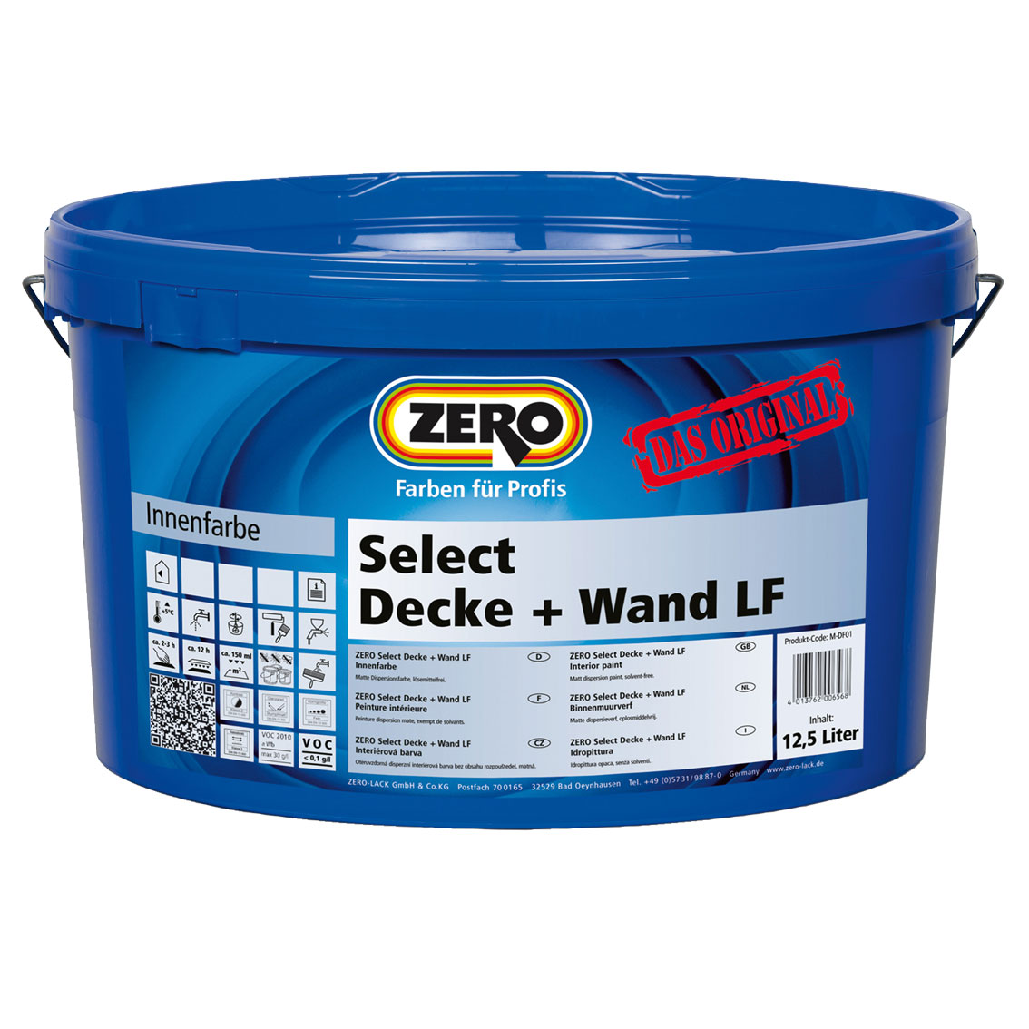 ZERO-LACKE Select Decke + Wand Dispersionfarben