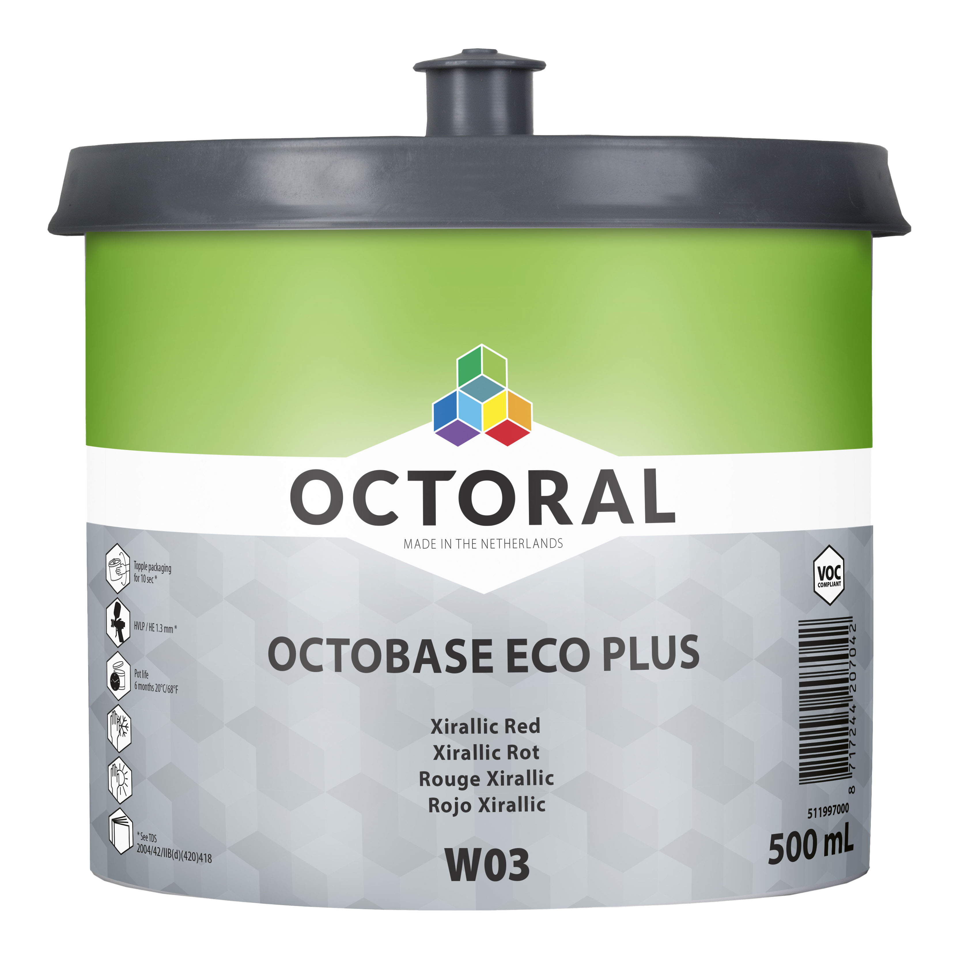 Octobase Eco Plus Xirallic Rot, 1 l