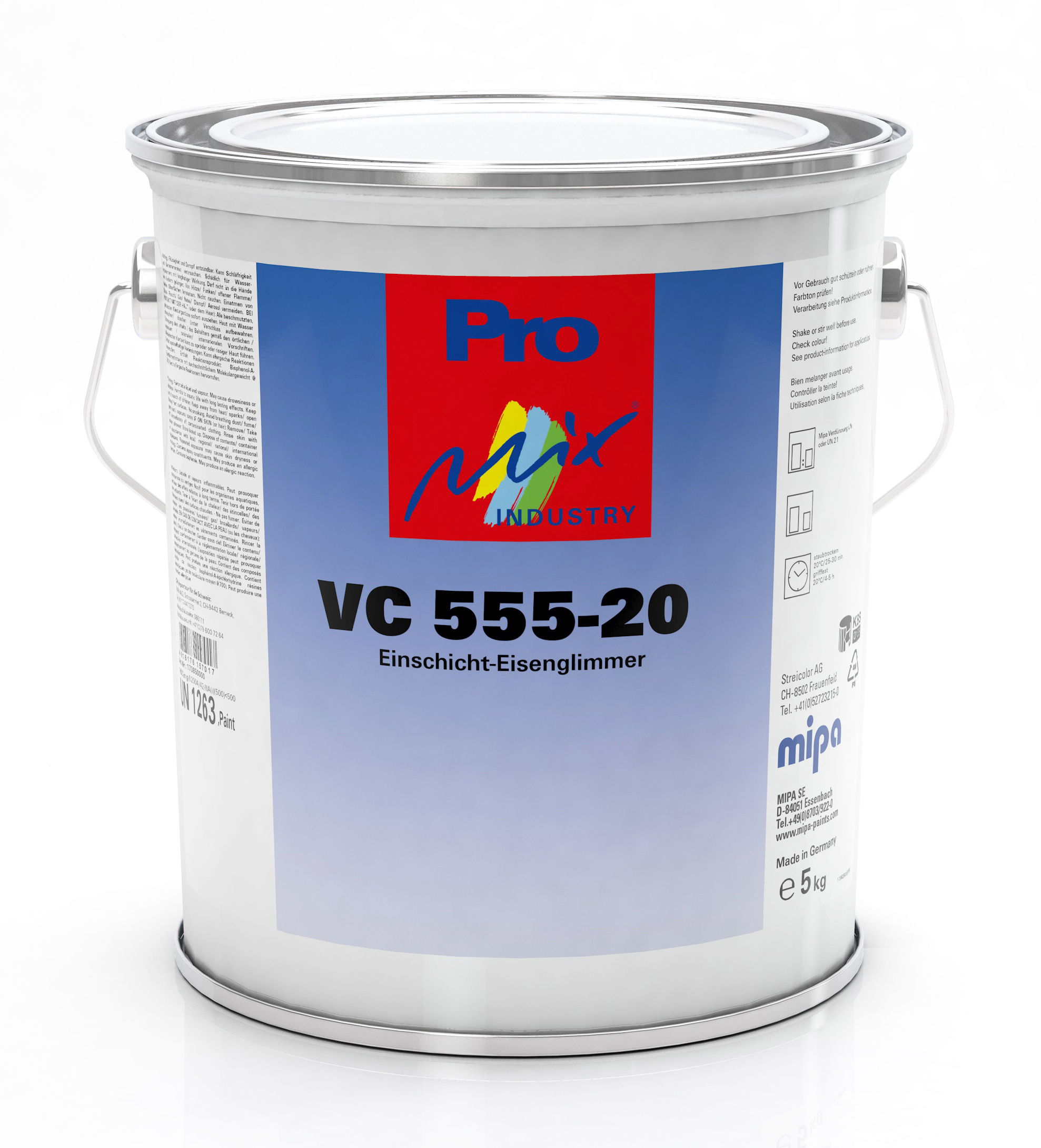 Mipa 1K-Einschicht-Eisenglimmer Pro Mix Industry VC 555-20, 4,5 kg