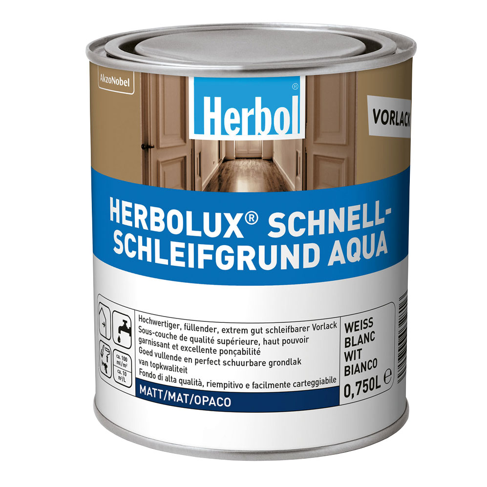 Herbol Mattlack Herbolux Schnellschleifgrund Aqua, Weiss, 2,5 l