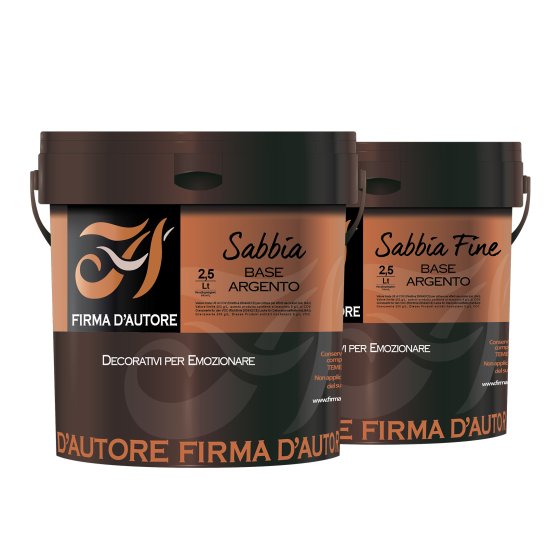 Firma D'Autore Acryl-Endbeschichtung Sabbia Base, Kupfer, 2,5 l