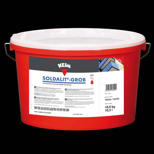 Keim Fassaden Silikatfarbe Soldalit-Grob, Weiß, 5 kg