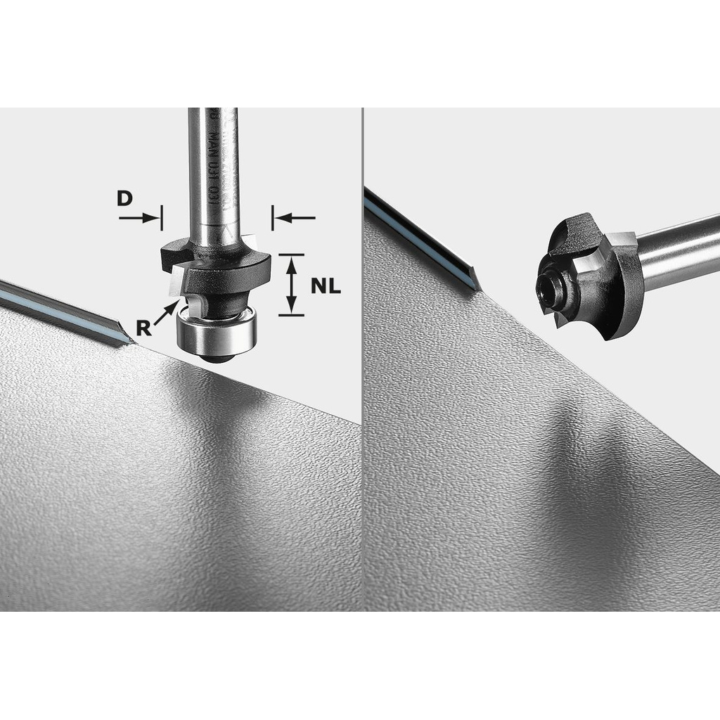 Festool Abrundfräser HW S8 HW R2 KL OFK, Ø 20 x 2,2 mm