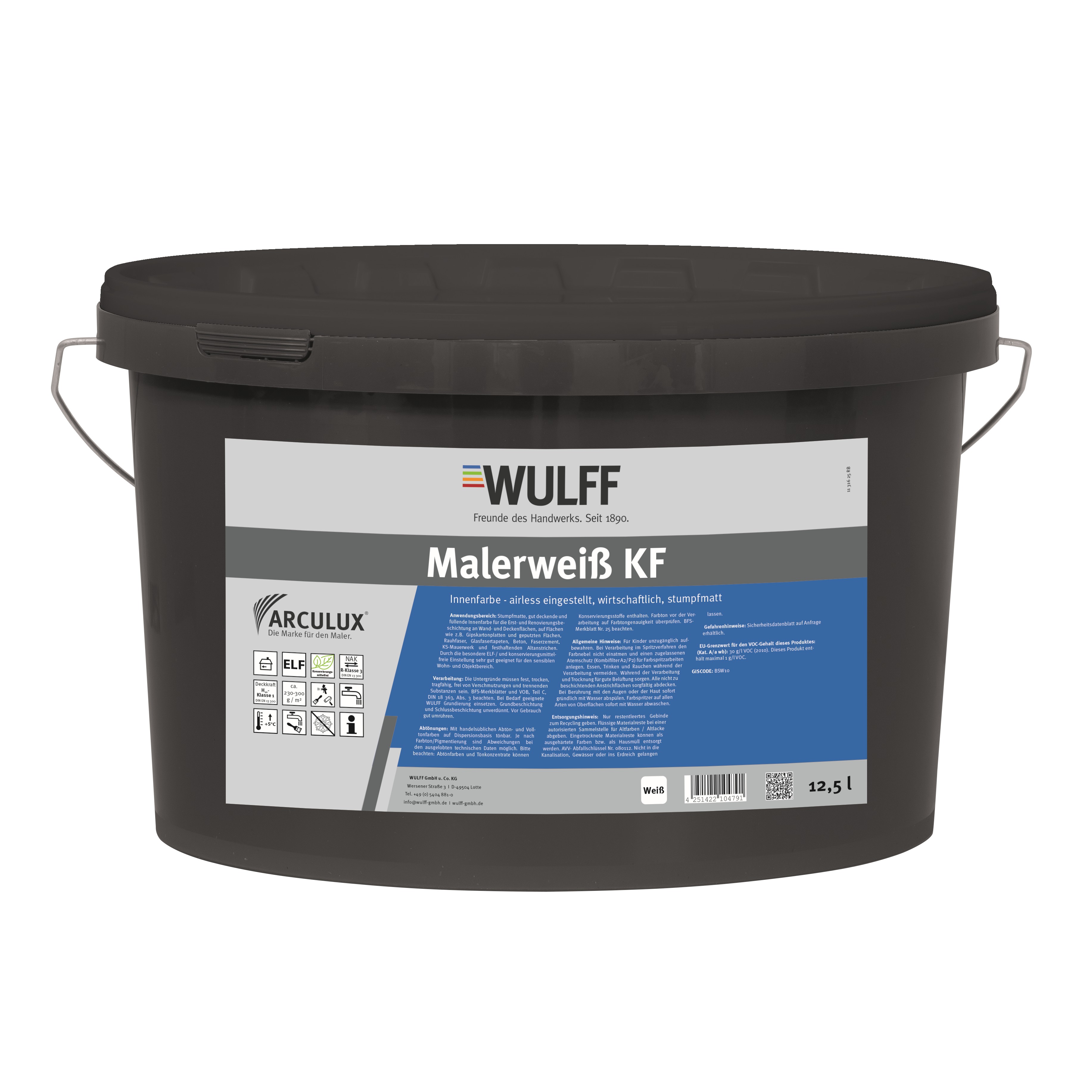 Arculux® Malerweiß KF, Weiß, 12,5 l