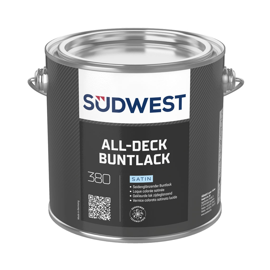 Südwest All-Deck Buntlack Satin, Basis 0700, Seidenglänzend, 525 ml