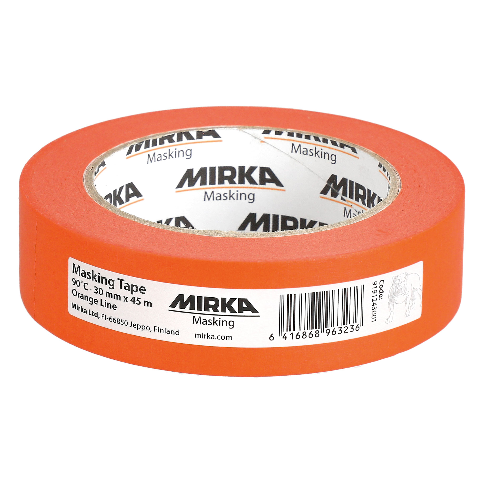 Mirka Masking Tape 90°C Orange Line, 30 mm x 45 m