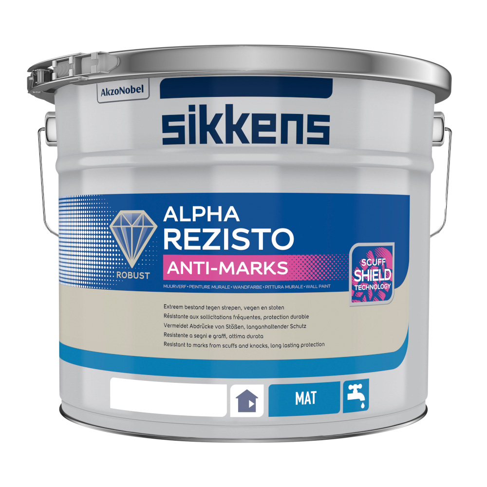 Sikkens Innenfarbe Alpha Rezisto Anti-Marks, Weiss/Basis W05, 10 l