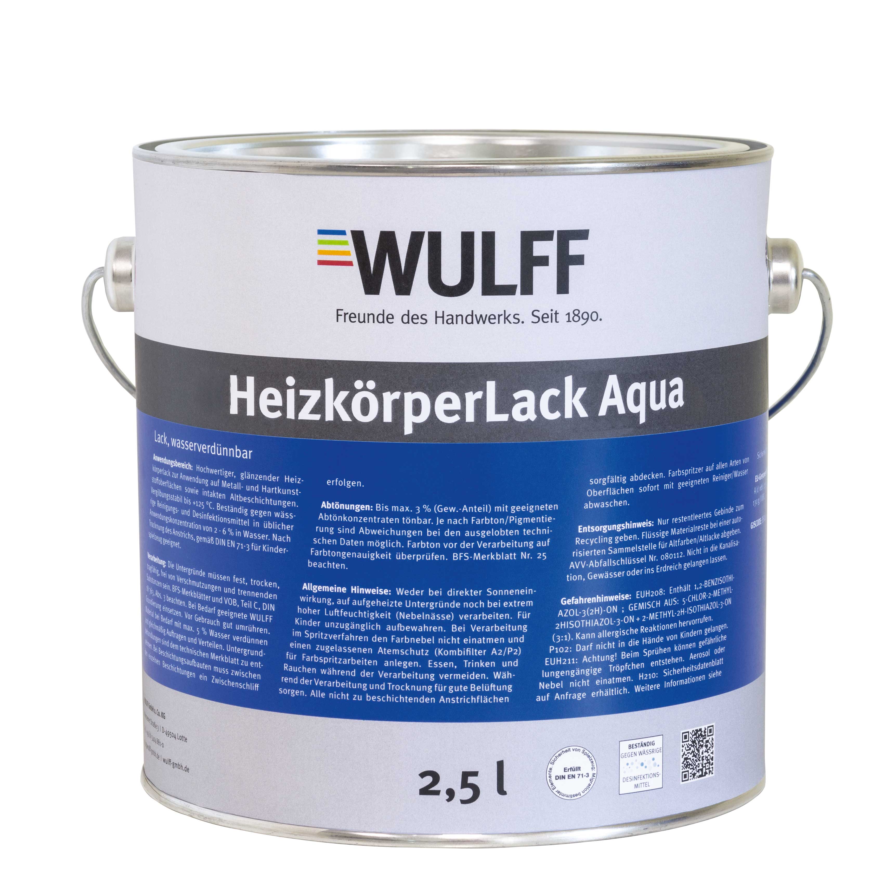 Arculux HeizkörperLack Aqua, Weiß, 2,5 l
