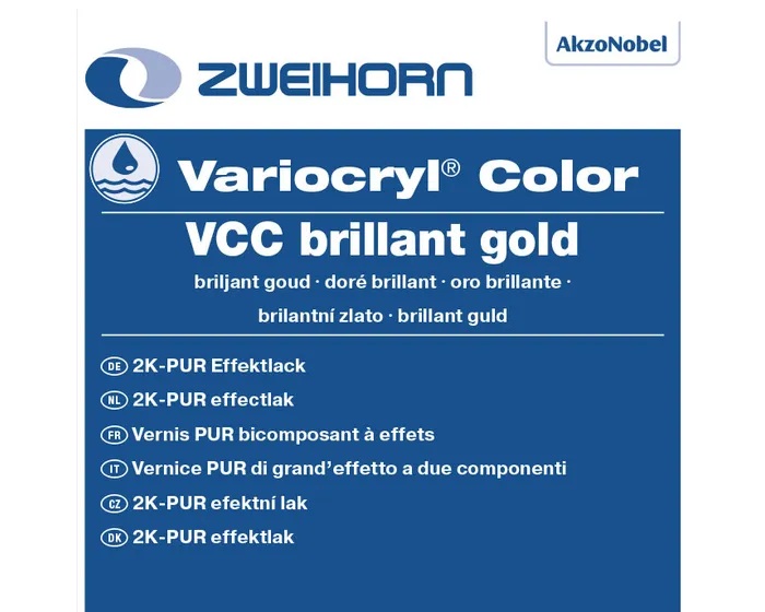 Zweihorn Effektlack Variocryl Color VCC, Brillant Gold, 3 kg