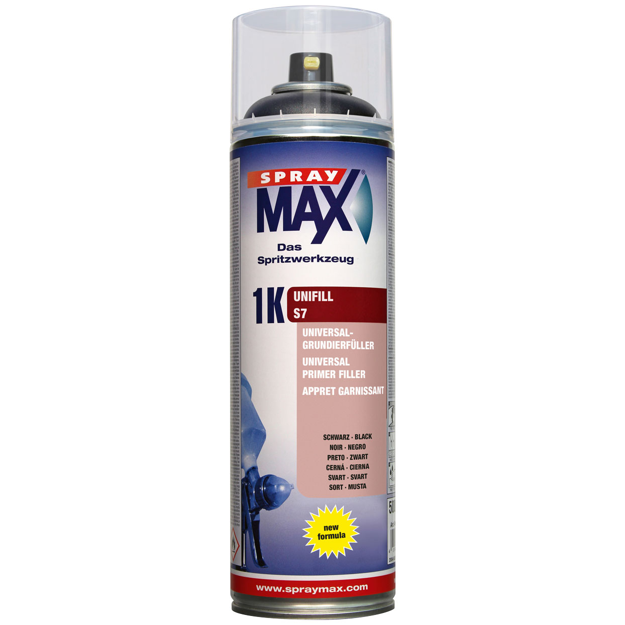 Kwasny SprayMax 1K Unifill Dickschichtfüller S7, schwarz