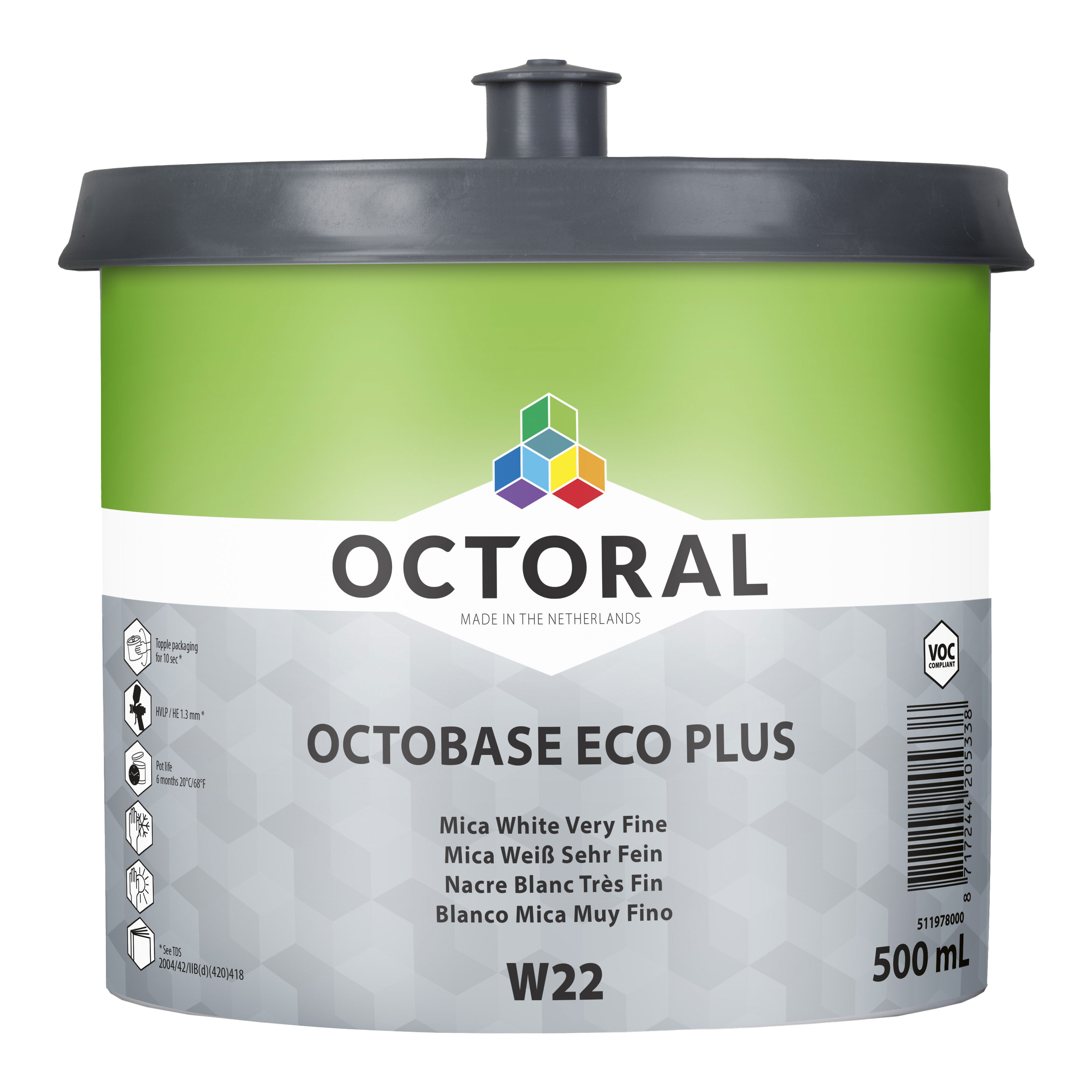 Octobase Eco Plus Mica Weiß Sehr Fein, 1 l