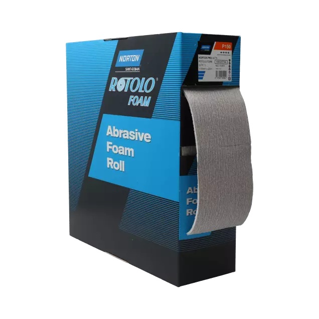 Norton Schleifrolle A275 Rotolo Foam, P 120, 115 mm x 25 m