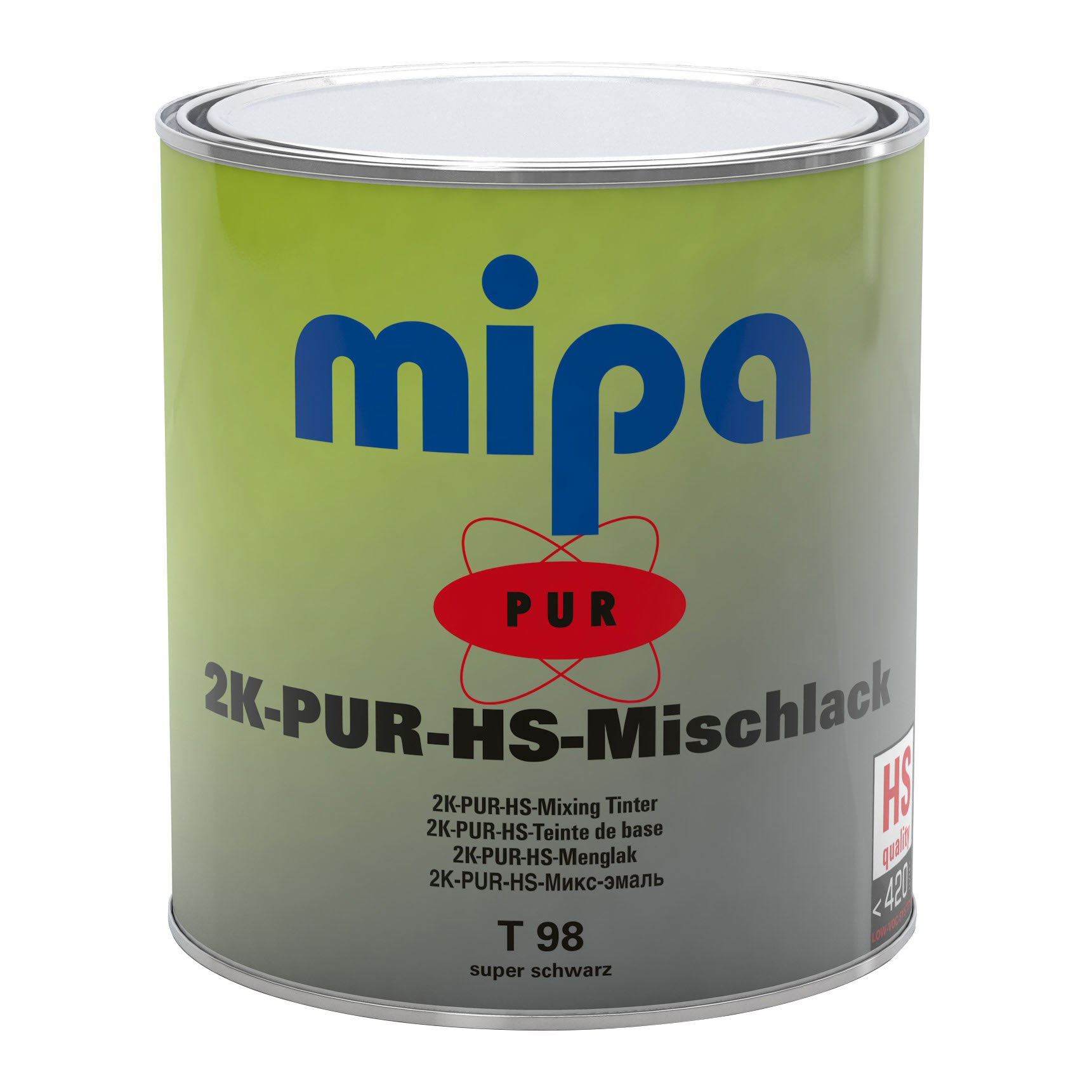 Mipa PUR-HS-Mischlack T98, Super schwarz, 3 l