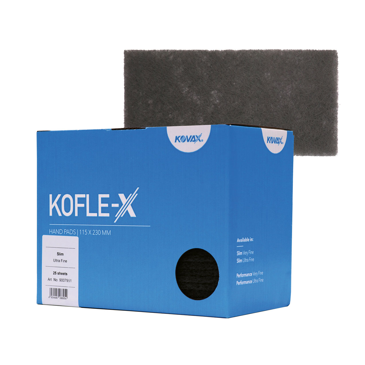 Kovax Kofle-X Slim Handpads, Grau, 115 x 230 mm, Ultrafein