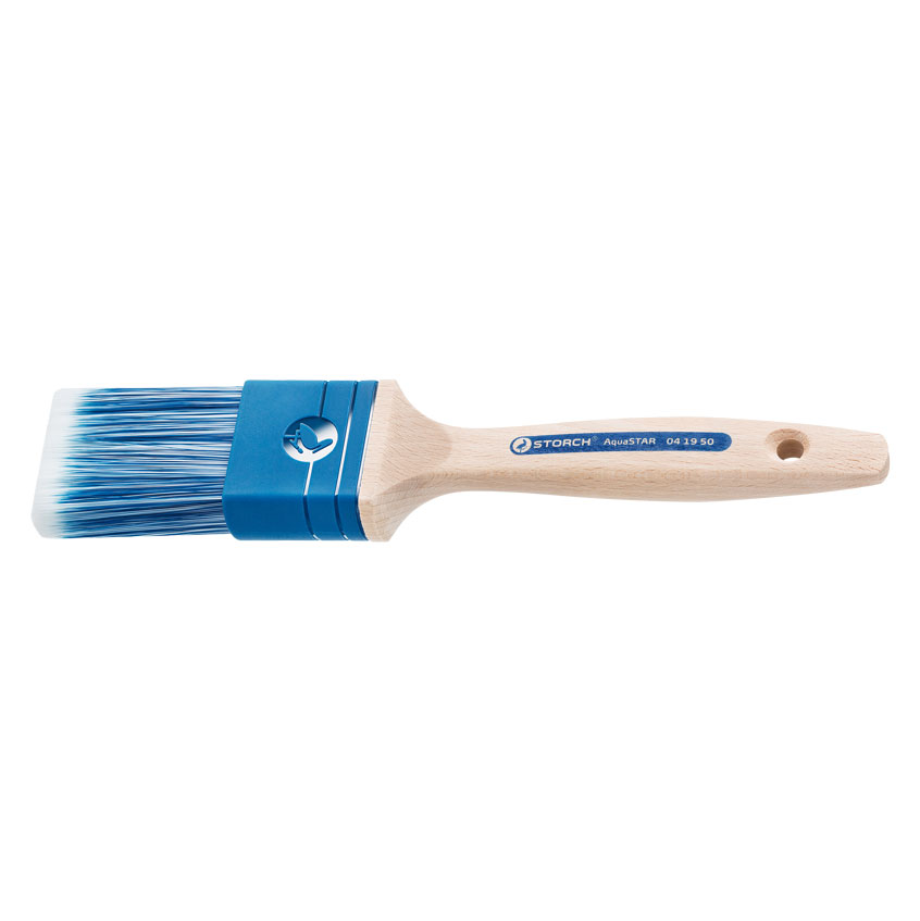 Storch Flach-Pinsel AquaSTAR, Blau-weiß, 75 mm