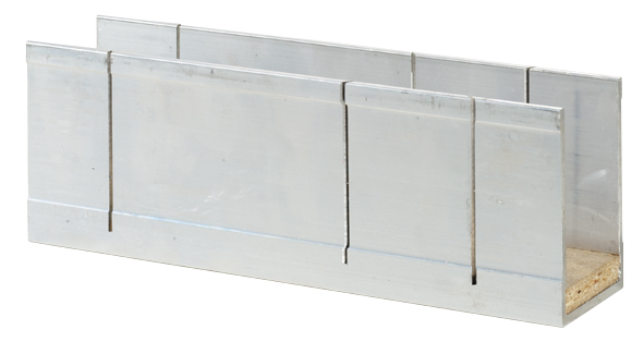 Witte Alu-Gehrungslade, 245 mm