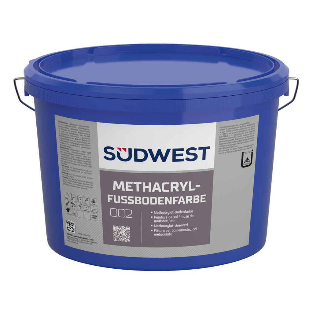 Südwest Methacryl-Fußbodenfarbe, Weiß, 10 l