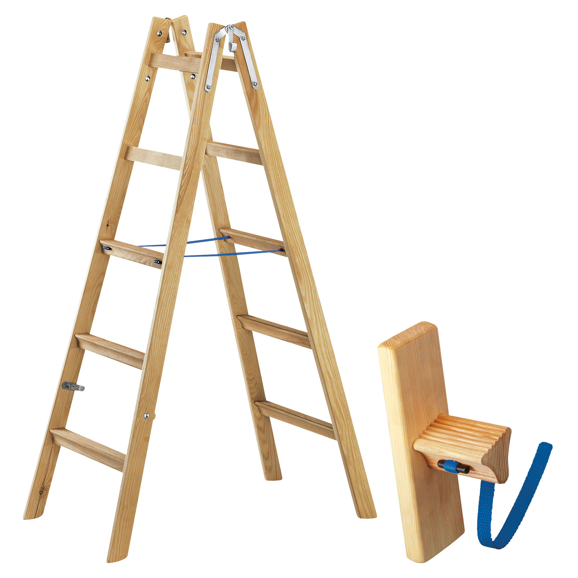 Storch Ergo-Stehleiter Holz, 2 x 8 Sprossen