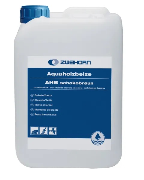 Zweihorn Aquaholzbeize AHB, Schokobraun, 5 l