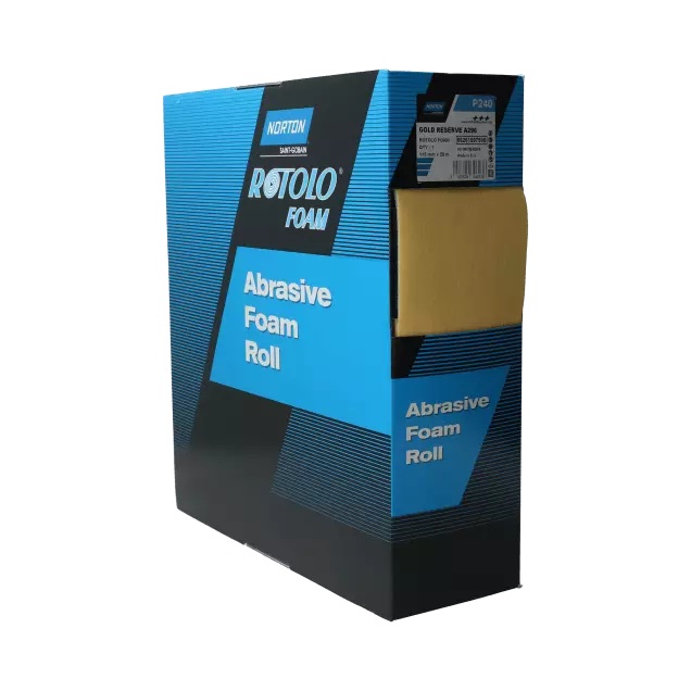 Norton Klett-Schleifrollen Rotolo Foam A296, P 240, 115 mm x 25 m