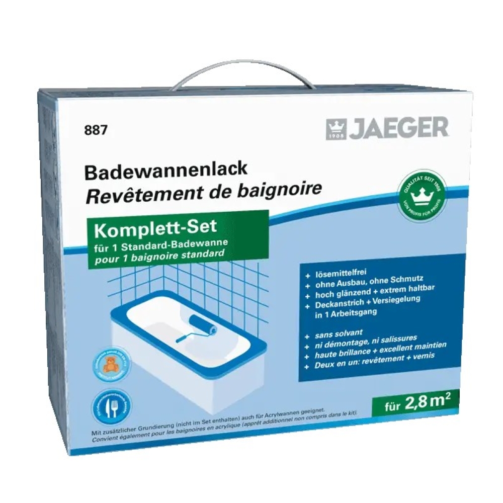 JAEGER Badewannenlack 887, Alpinweiß, 2,8 m²