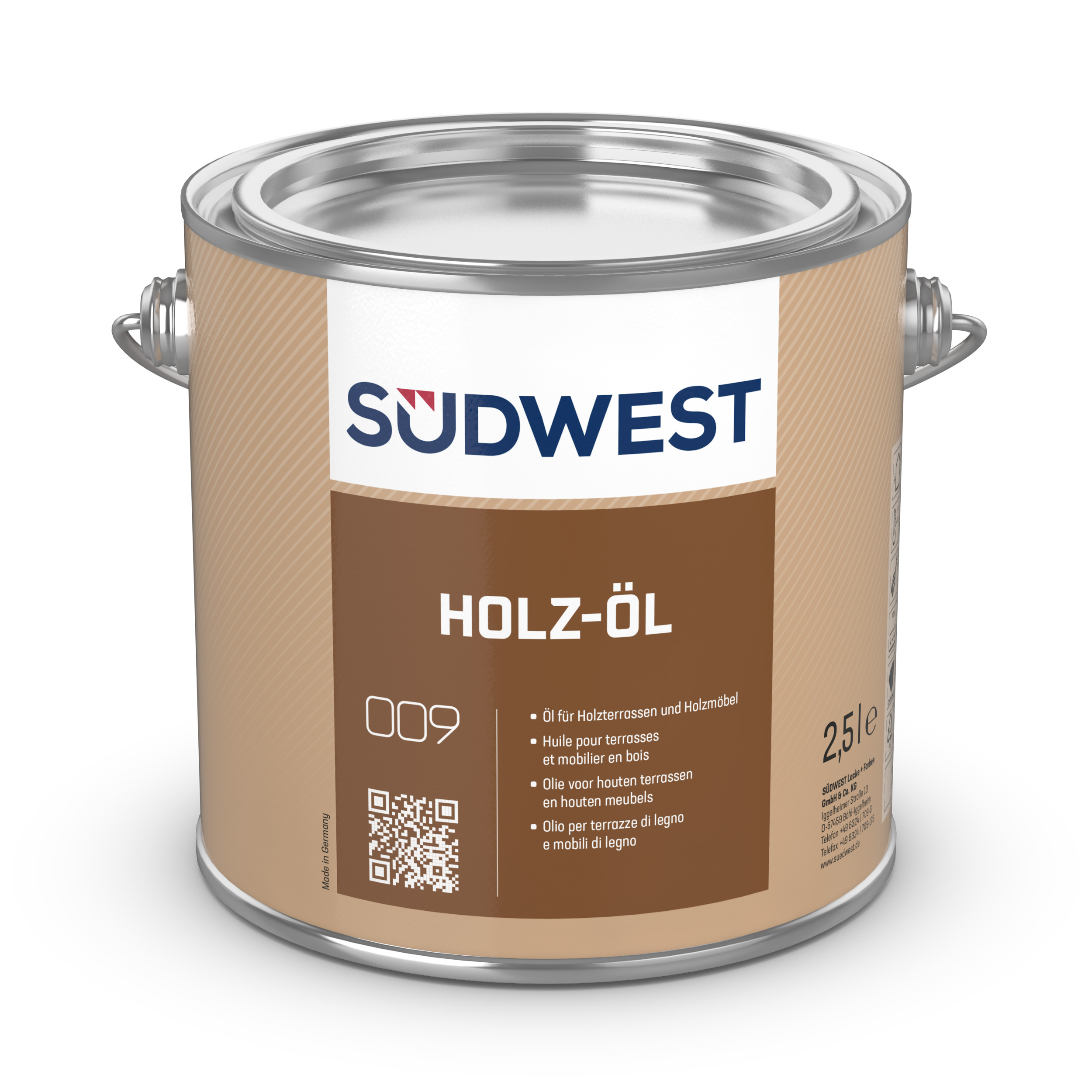 Südwest Holz-Öl, 8919 Teak, Seidenmatt, 1 l