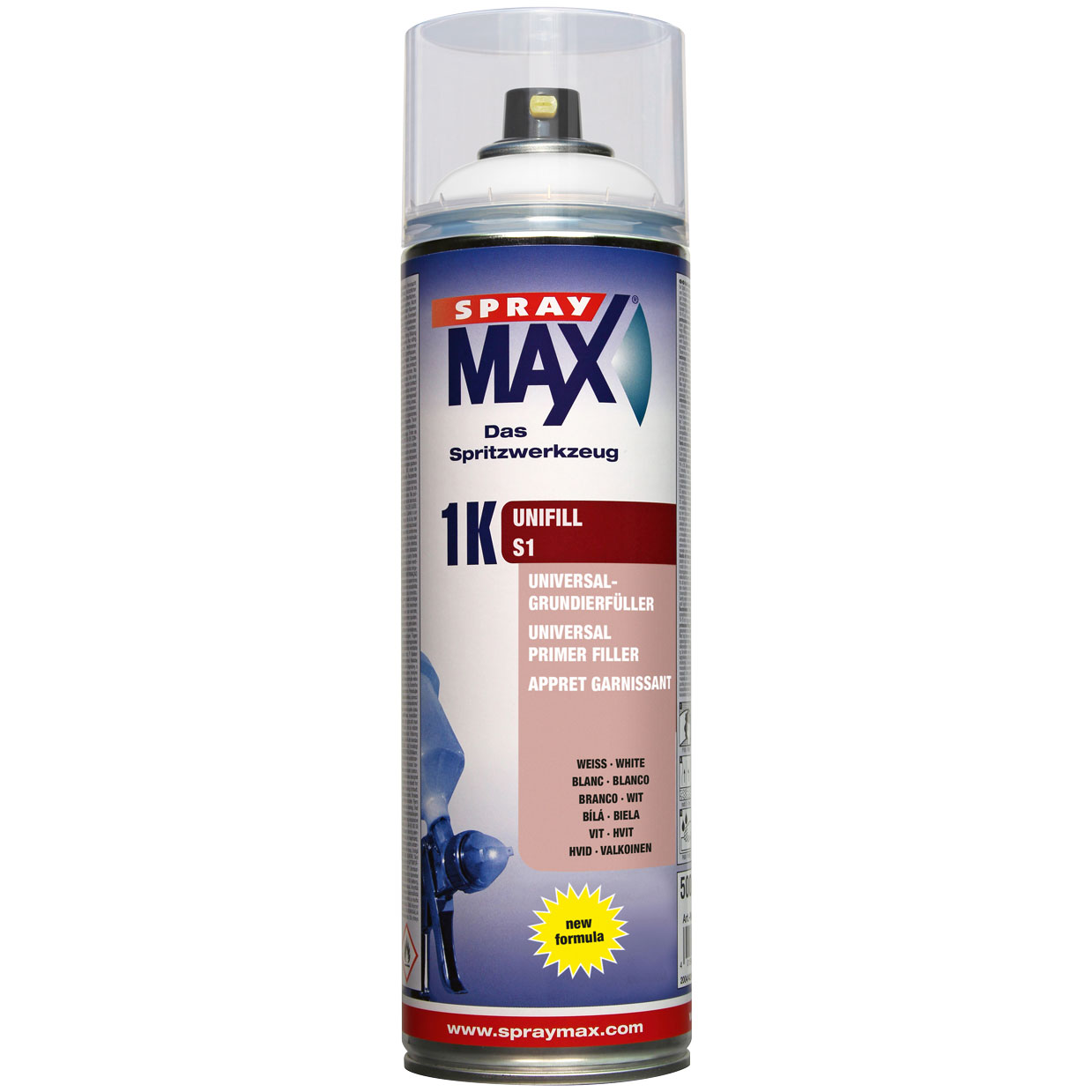 Kwasny SprayMax 1K Unifill Dickschichtfüller S1, Weiß