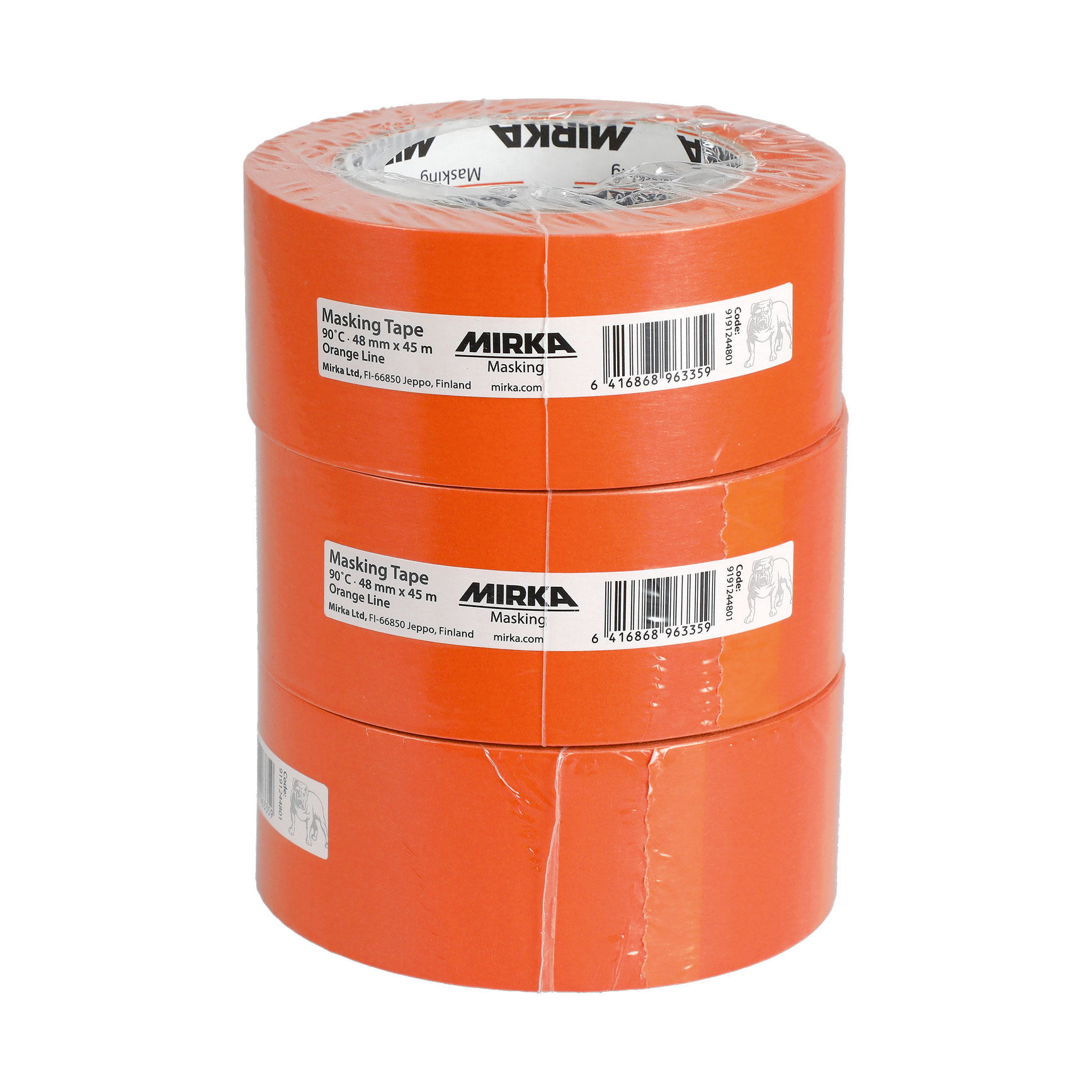 Mirka Masking Tape 90°C Orange Line, 48 mm x 45 m