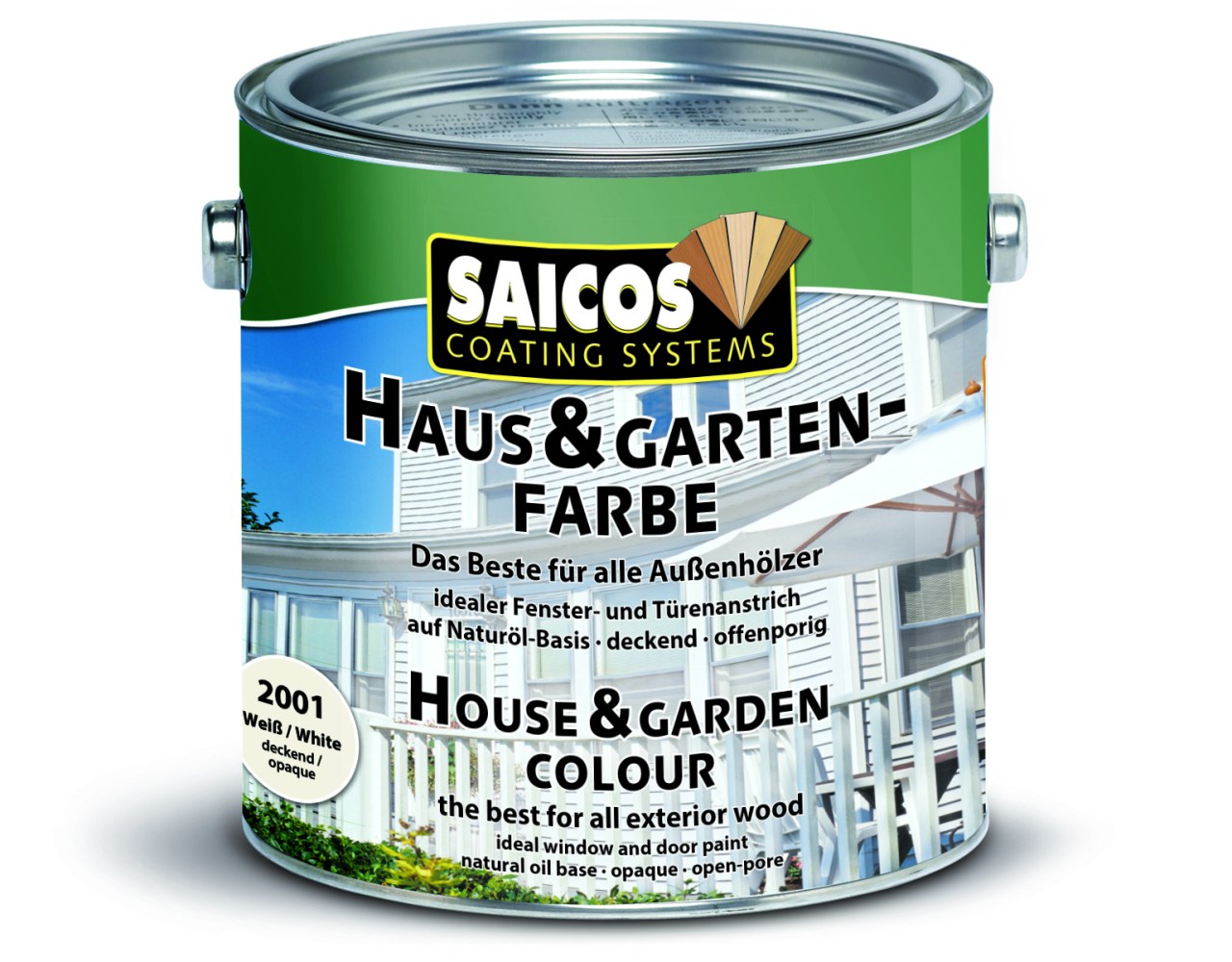 Saicos Haus & Gartenfarbe, Mahagonibraun, 2,5 l